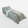 thumbnail image 2 of Ambesonne Winter Bedding Set 3 Pcs, Frozen Tree Morning Sun, Twin XL, Pale Blue Cream White, 2 of 2