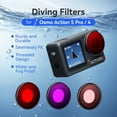 thumbnail image 3 of Waterproof Diving Color Correction Filter for DJI Osmo Action 5 Pro and Action 4 Underwater Lens Protector, 3 of 15