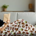 thumbnail image 3 of Chocolate Soft Flannel Fleece Throw Blanket, Sweets and Candies with Cocoa Beans Piece of Cake Ice Cream Strawberry Pattern, Cozy Plush for Indoor and Outdoor Use, 70" x 90", Multicolor, by Ambesonne, 3 of 5