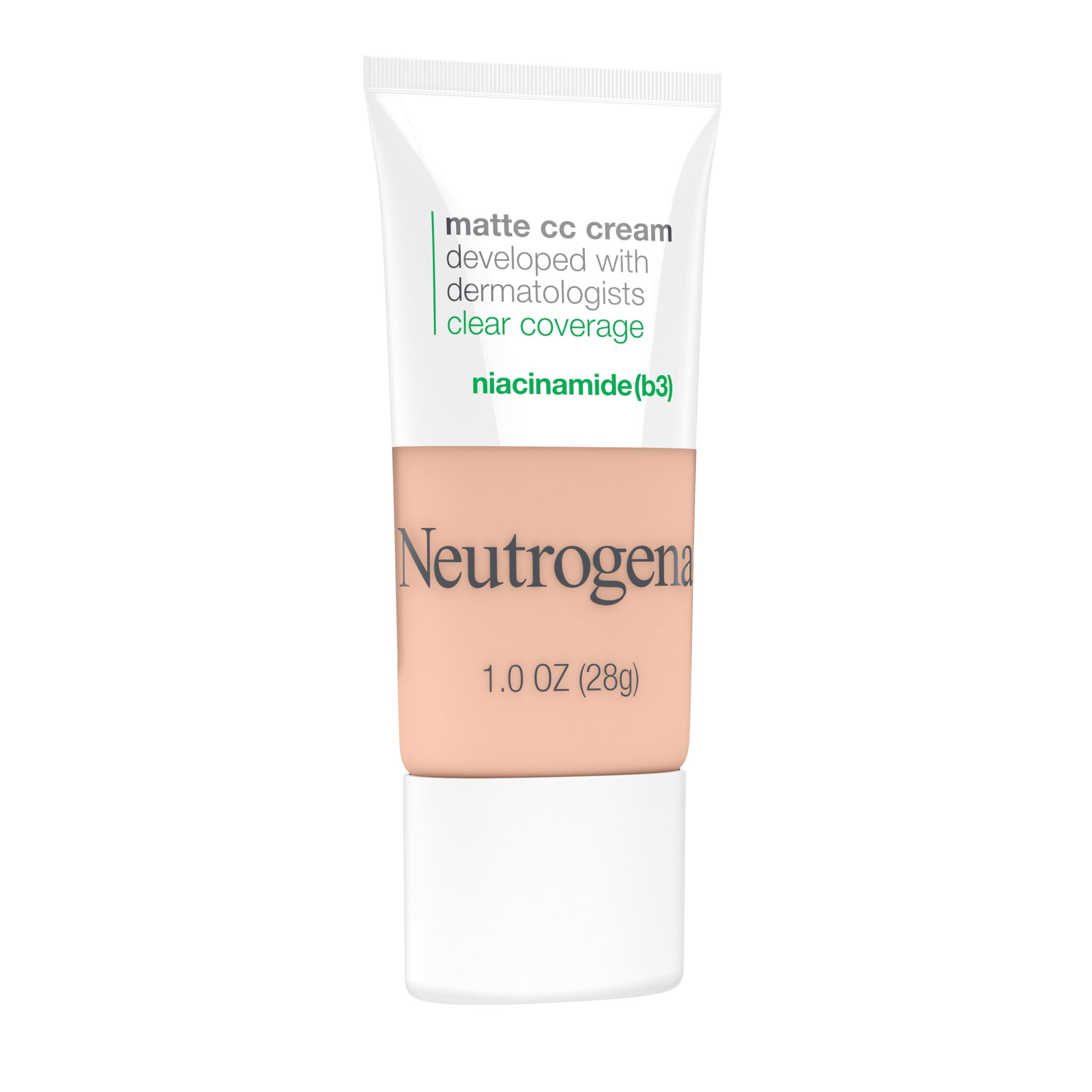 Neutrogena Clear Coverage Flawless Matte CC Cream, Alabaster, 1 oz