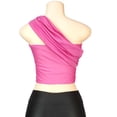 thumbnail image 2 of Kaemgyyd Womens Summer Tops One-Shoulder Solid Crop Shirt Clubwear Fashion Sleeveless Ruched Going out Clothes for Party, 2 of 5