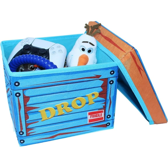 Skywin Fabric LootBox Small - 10”x10”x10” Stackable and Foldable Supply Box - Durable Box for Gamers, Fun Bright Colors