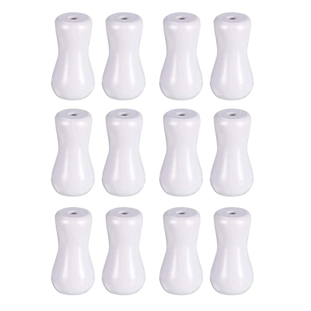 12 tiradores de cordón para persianas de madera, borlas resistentes para persianas de ventana Blanco