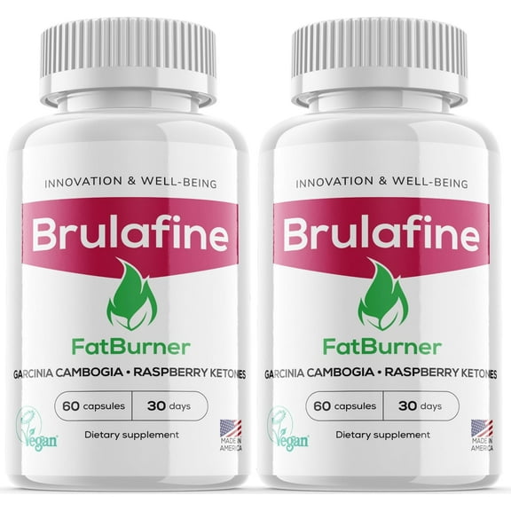 (2 Pack) Brulafine - Keto Weight Loss Formula - Energy & Focus Boosting Dietary Supplements for Weight Management & Metabolism - Advanced Fat Burn Raspberry Ketones Pills - 120 Capsules