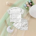 thumbnail image 6 of NIEWTR Girls 2 Piece Pajamas Set Button Down Pjs Ruffle Sleepwear Soft Comfortable Loungewear size 7-8(White,3-4 Years), 6 of 6