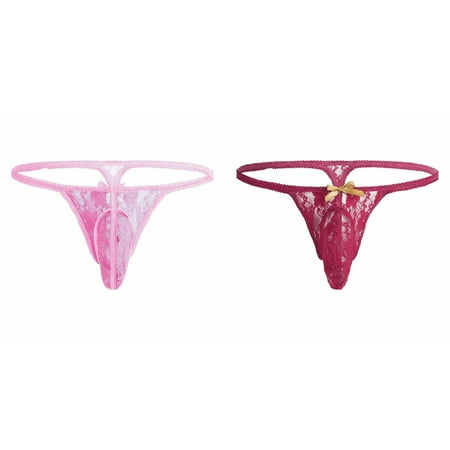 2-Pack Men s T-Back Shorts Men Underwear Men Stylish Lace Pattern Adult Lingerie Womens Latex Lingerie Padded Strapless Bras for Teens Lingerie Set plus Size Stockings for Women Lingerie