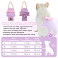 thumbnail image 2 of QBLEEV Dog Diaper Sanitary Pantie with Adjustable Suspender Washable Reusable Puppy Sanitary Panties Cute Pet Underwear Diaper Jumpsuits for Female Dogs-L, 2 of 7