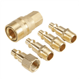 thumbnail image 1 of 1/4NPT Pneumatic Fittings Five-Piece Set Quick Connector Solid Brass Quick Connect Air Fittings Kit, 1 of 6