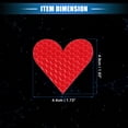 thumbnail image 6 of 10pcs Reflective Stickers Heart Shape Safety Tape Reflector Universal for Cars Waterproof PET Red, 6 of 6