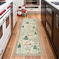 thumbnail image 3 of Lahome Christmas 2'x6' Soft Kitchen Hallway Runner Rugs Non Skid Washable, Long Entryway Accent Rug, Modern Holiday Decoration Floor Carpet Rugs for Bedroom Bathroom Living Room(2'x6',Beige), 3 of 8