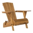 thumbnail image 5 of Safavieh Breetel Outdoor Chairs w/ Wine Glass Holder, Set of 2-Natural, 5 of 14
