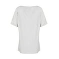 thumbnail image 5 of Hogleaql Womens Summer Tops Comfy Short Sleeve V Neck T Shirts Dressy Solid Color Casual Loose Outfits White S, 5 of 5