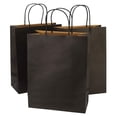 thumbnail image 1 of Bolsas de regalo Ronvir, 50 unidades, grandes, negras, 25 x 13 x 33 cm, color kraft, 1 of 9