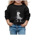 thumbnail image 2 of PMVFHDE Liquidation Mode Enfant Chandails à Capuchon & Chandails en Molleton Mode Enfant Personnalité Décontractée Ample Imprimé Col Rond Sans Capuche Manches Longues Chandail en Molleton Noir,160, 2 of 3