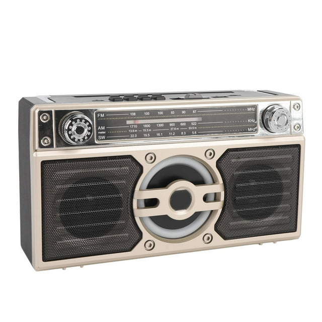 Haut-parleur Radio Portable Multifonction Rechargeable Multi-Bande FM AM SW Radio pour Voyage Longue Autonomie