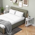 thumbnail image 2 of Gymax 2 PCS 2-Tier End Table Irregular Narrow Sofa Side Nightstand w/ Storage Shelf White, 2 of 9