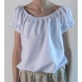 thumbnail image 2 of Making Believe Girls Short Sleeve Peasant Blouse, White, Small 6-7, 2 of 6