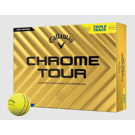 Callaway Golf 2024 Chrome Tour Triple Track Golf Balls (Yellow) 1dz
