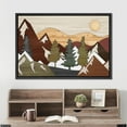thumbnail image 2 of IDEA4WALL Framed Canvas Print Western Decor Snowy Mountain Range & Trees Wall Art Nature Wilderness Landscape Traditional Artwork Countryside for Living Room, Bedroom, Office - Black 24"x36", 2 of 5