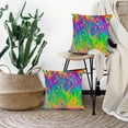 thumbnail image 5 of LALILO Throw Pillow Covers Psychedelic Multicolored Bubble Rainbow Cushion Cover 18" x 18", 2 Pack, 5 of 6