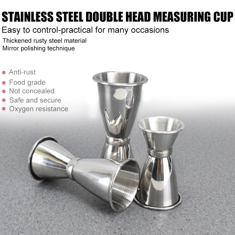 Vankcp Double Jigger Cocktail Jiggers Barware Alcohol Measuring Tool,18/8 Stainless Steel,Home Bar Supply Tools Measuring Jigger Cocktail