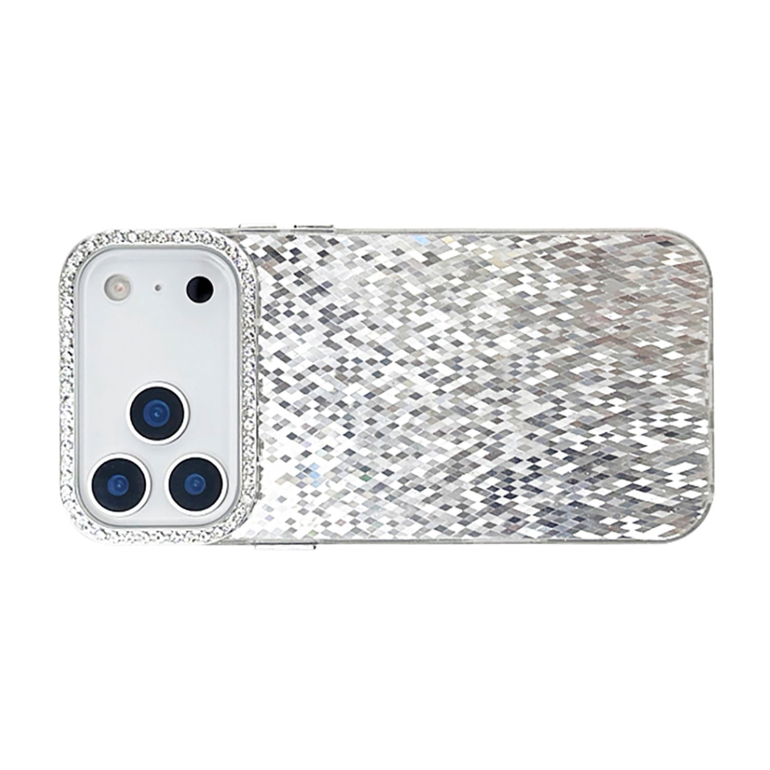 Blush Shine Glam Case for iPhone 17 Pro Max - White