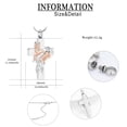 thumbnail image 3 of Customize Cross with Hummingbird and Flower Urn Pendants with Chain Necklace for Ashes of Loved One Cremation Jewelry for Ashes Holder, 3 of 5