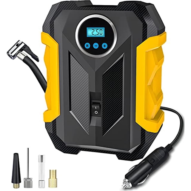 Compresor de Aire,Inflador de Llantas,Bomba de Aire Portátil para Neumáticos de Coche Bomba de Neumático Digital Pamolo Portátil