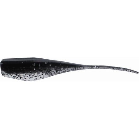 Big Bite 2MNR-21 2 Crappie Minnow Black Sparkle Soft Fishing Lure 10 Pack