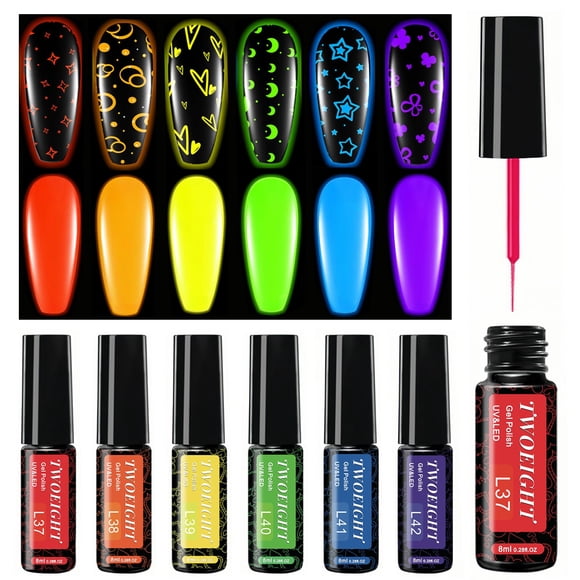 Esmalte de uñas en gel TWOEIGHT, 6 colores, 8 ml, remojo UV