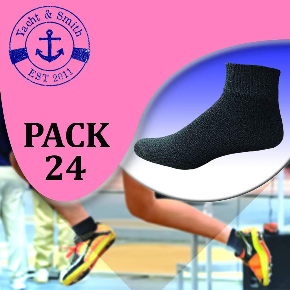 Yacht & Smith Wholesale Bulk Womens Mid Ankle Socks, Cotton Sport Athletic Socks - Size 9-22