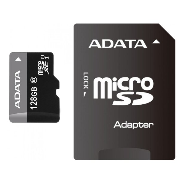 ADATA 128 GB Micro SDXC Class 10 Memory Card with SD ...