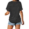 thumbnail image 4 of Anbech Womens Sexy V Neck Shirt Dolman Short Sleeve Tops with Side Shirring Loose Fit Tshirts, 4 of 5