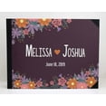thumbnail image 3 of Darling Souvenir Purple Floral Hardbound Cover Printed Anniversary Wedding Guestbook Scrap book-9 x 12 Inches, 3 of 5
