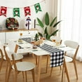 thumbnail image 4 of AQITTI Household Antependium Check Table Runner Reversible Cotton Burlap Table Runner Plaid Kitchen Decor Farmhouse Black and Runner for Christmas Holiday Home Decoration 14 X 72 Inch, 4 of 5