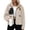 Beige, variant on Hueook Flannel Jacket Women European and American Solid Color Lamb Wool Jacket Long Sleeved Hooded Casual Jacket/jacket Beige S