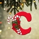 thumbnail image 2 of Personalized Acrylic Christmas Tree Ornaments Alphabet Letter Decorations with Santa Hat Design for Party Xmas Decoration Pendant Hanging Decor, 2 of 3
