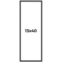 13x40 Rustic Brown Real Wood Picture Frame Width 0.75 inches | Interior Frame Depth 0.5 inches |