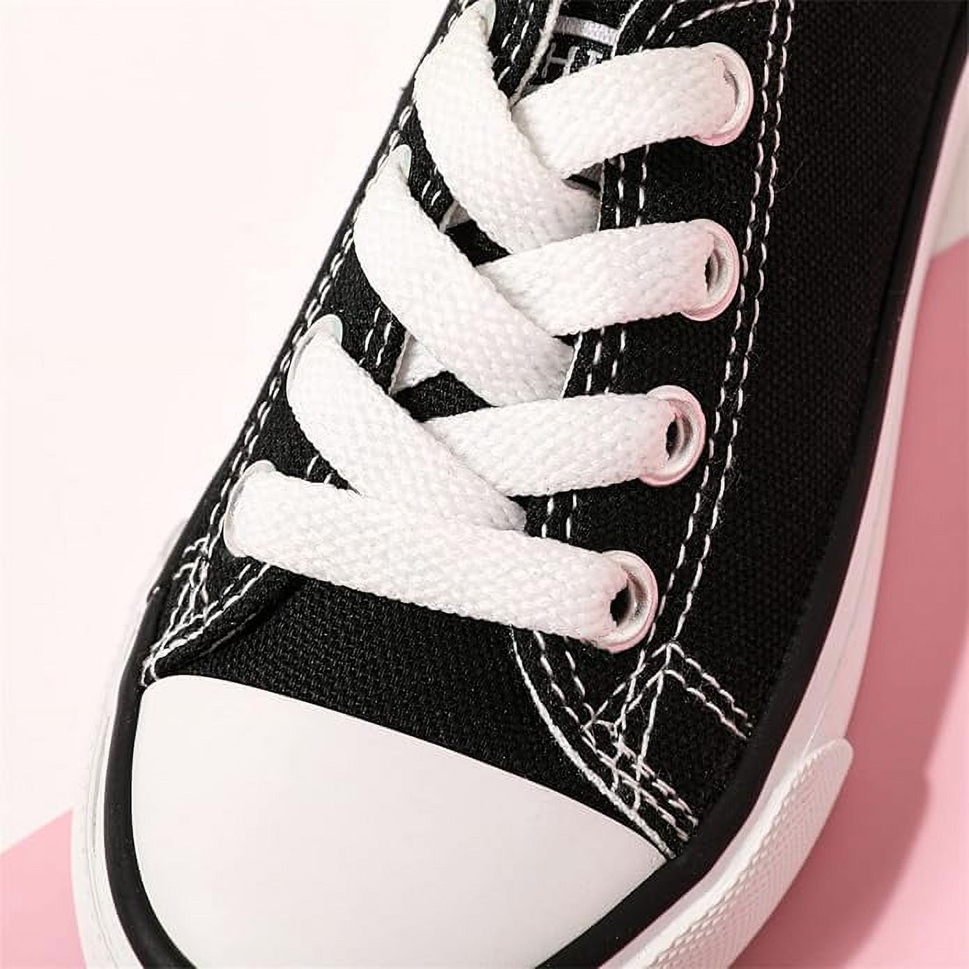 PatPat Kids' Canvas Sneakers Lace-Up Walking Shoes photo 6