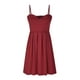 thumbnail image 4 of ICHUANYI Clearance Women's Solid Color Bra Off Shoulder Dress Waist Pleated Dress Dress Large Ball Dress(Wine, M) ICHUANYI WER2023081503834, 4 of 6