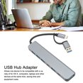 thumbnail image 3 of Hub USB C, Alta Compatibilidad 5 Gbps Gris Espacial Adaptador De Concentrador USB Disipación De Calor 7 En 1 Ahorro De Costos Para Computadoras, 3 of 7