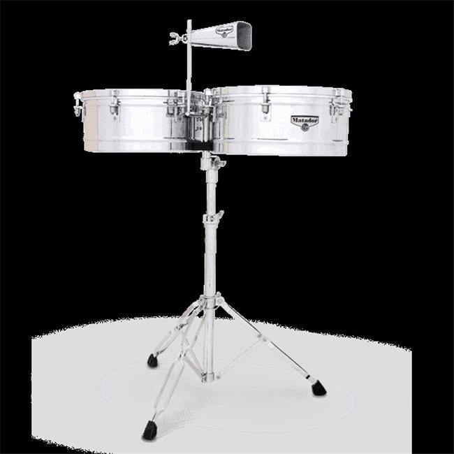 Djembe Stand LP Matador Timbale Stand - Chrome Steel With Cowbell