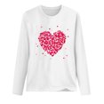 thumbnail image 3 of Qertyioot Chandail Cœur d'Amour Saint-Valentin Grande Taille, Haut à Manches Longues Imprimé à Col Rond pour Femmes, 3 of 3
