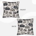 thumbnail image 4 of LNWH Vintage Cartoon Camera Throw Pillow Covers, Square Soft Linen Decorative Pillow Cases, 16"x16", 4 of 8