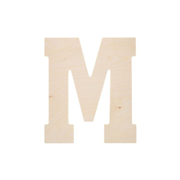 Good Wood By Leisure Arts Letter 13" M, Wooden Letters, Wood Letters, Wooden Letters Wall Decor, Large Letters 13 Inch, Small For Crafts