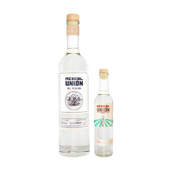 Mezcal Unión El Viejo 700 ml + 1 mezcal Unión Uno 375 ml