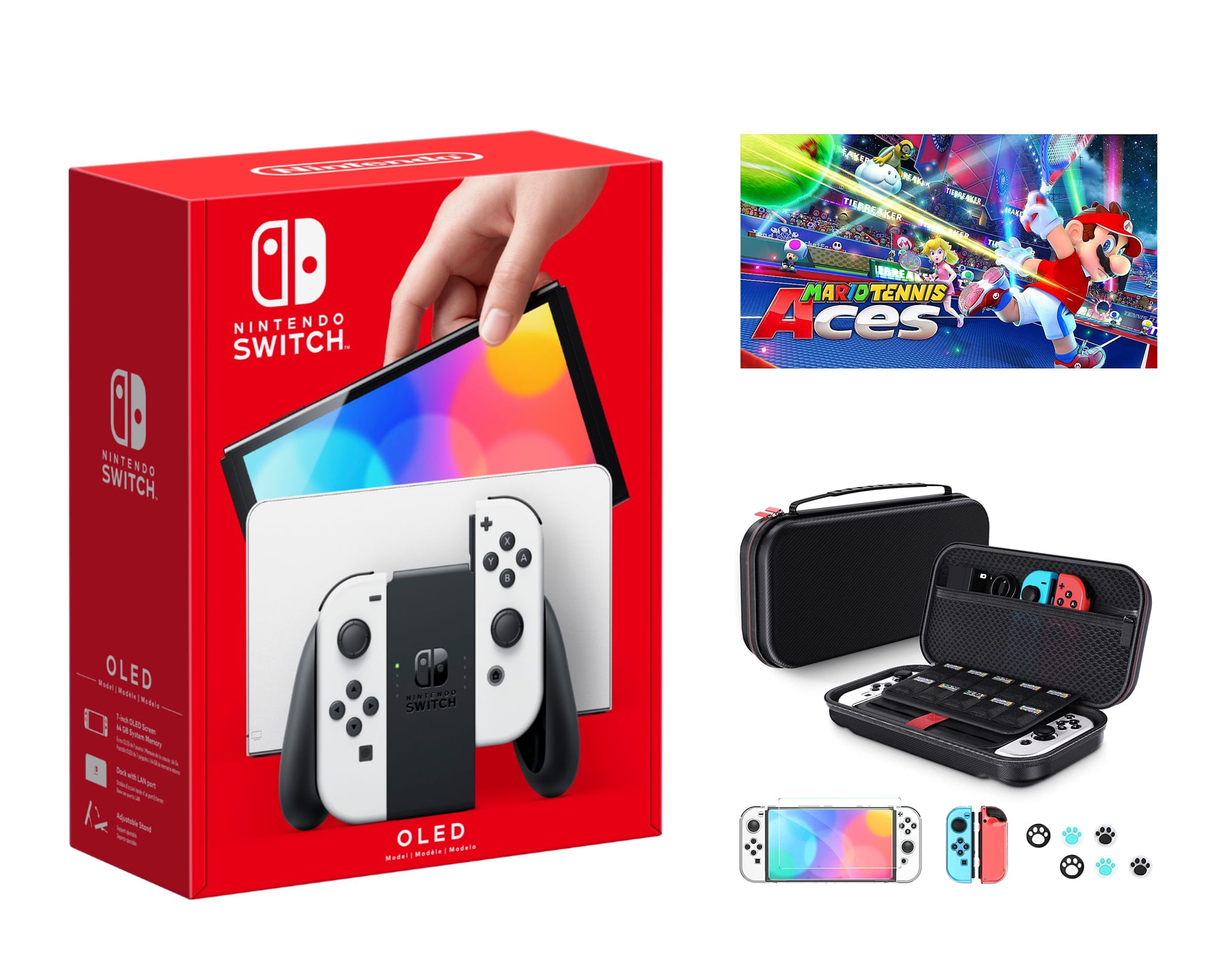 2023 Newest Nintendo Switch OLED Model White Joy-Cons Console, 32GB  Internal Storage, Bundle with Super Mario Odyssey & 10 in 1 Accessory Case