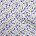 thumbnail image 1 of oneOone Cotton Silk Purple Fabric Floral Fabric For Sewing Printed Craft Fabric By The Yard 42 Inch Wide, 1 of 5