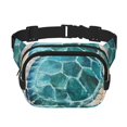 thumbnail image 1 of Fotbe Watercolor Sea Turtle Cangurera Cuadrada con Estampado de Doble Capa, Bolsa de Cintura Ajustable Mini para Hombres y Mujeres, 1 of 9