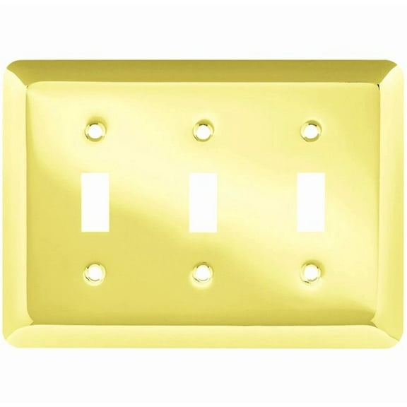 Style Selections W10247-Pb Stamped Triple Switch Wall Plate Cover